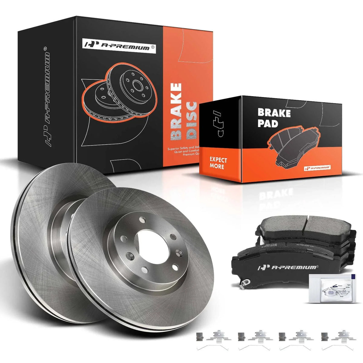 Set of 2 Front Disc Brake Rotors & Ceramic Pads for Ford Fusion (2006–2012)