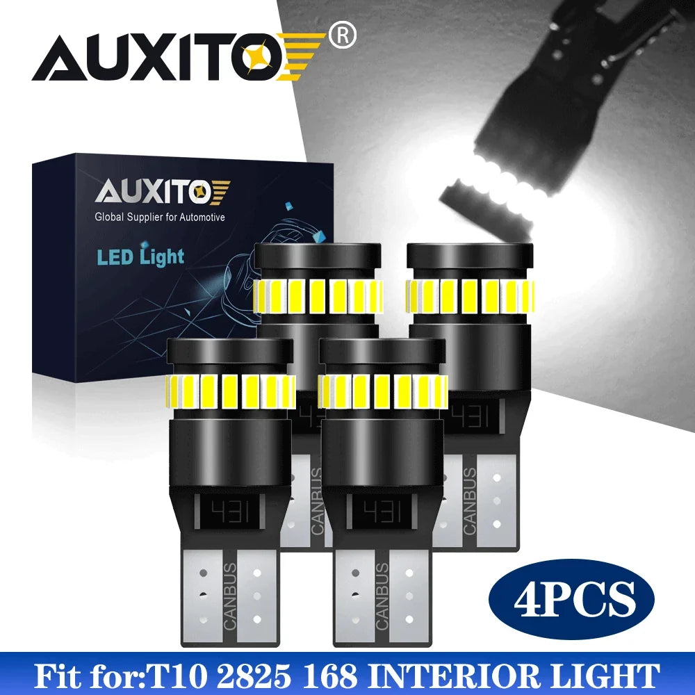 4-Pack AUXITO T10 194 168 2825 LED Bulbs