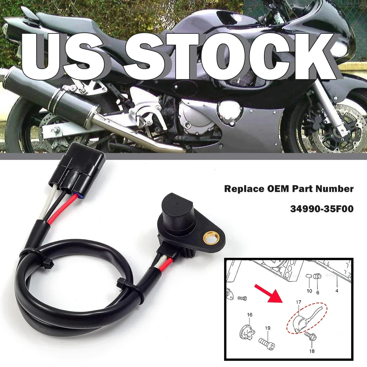Speed Sensor for GSXR 600/750 (2004-2005) by Suzuki