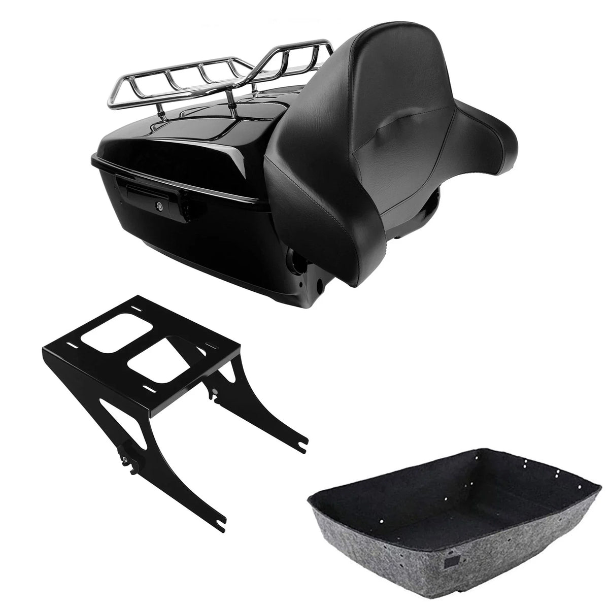 Luggage Backrest Rack for Harley Fat Boy FLSTF 2008-2017
