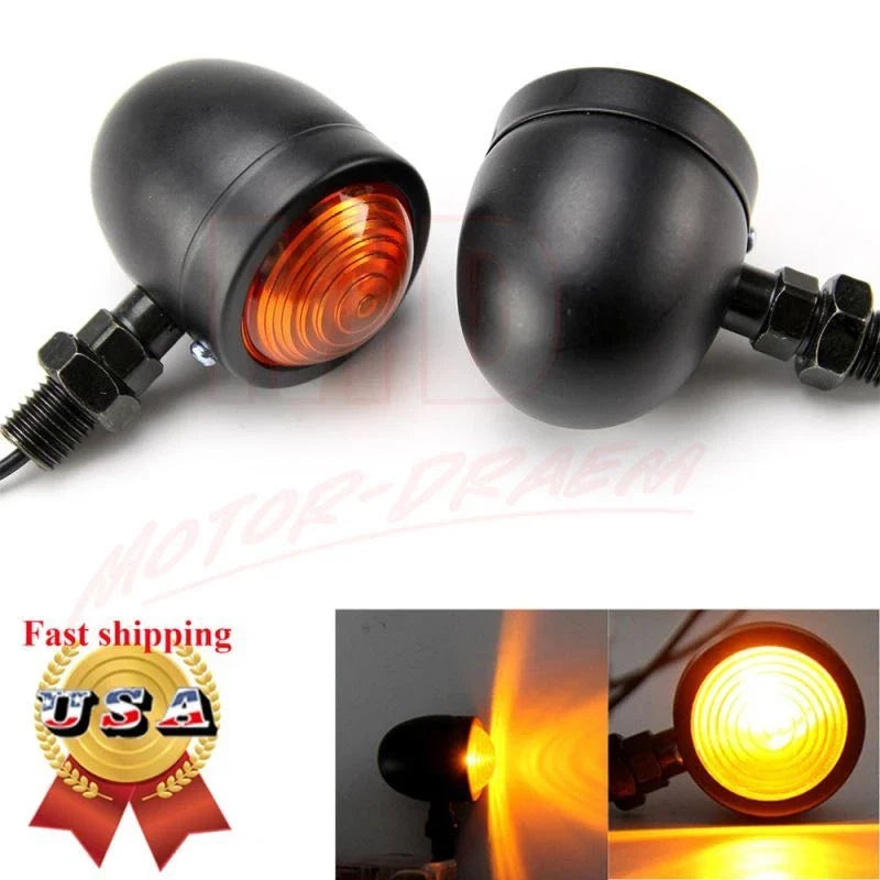 Turn Signal Lights (Amber) for Harley Bobber - Universal