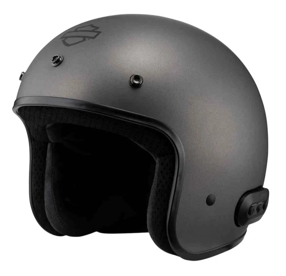 Matte Silver 3/4 Bluetooth Helmet for 2023 Harley-Davidson 98010-23VX