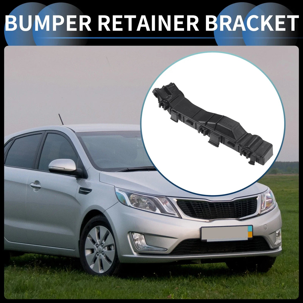 1pc Right Front Bumper Retainer Bracket No. 865141W200 for Kia Rio (2012–2017)