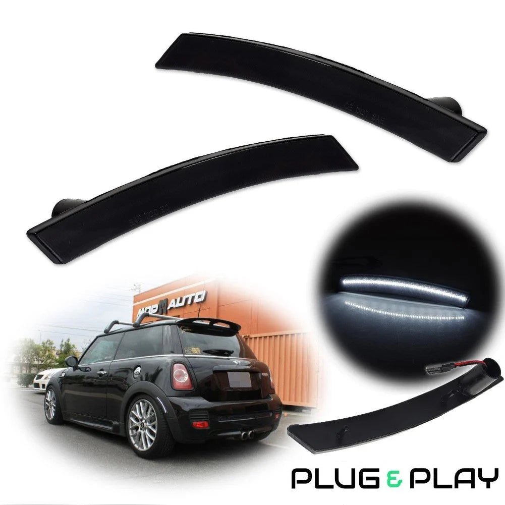 Smoked Lens White LED Rear Side Marker Lights for MINI Cooper (2002–2008)