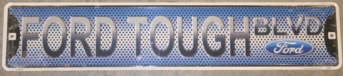 Road Sign Tag Plate for Ford Tough Blvd (24"x 5")