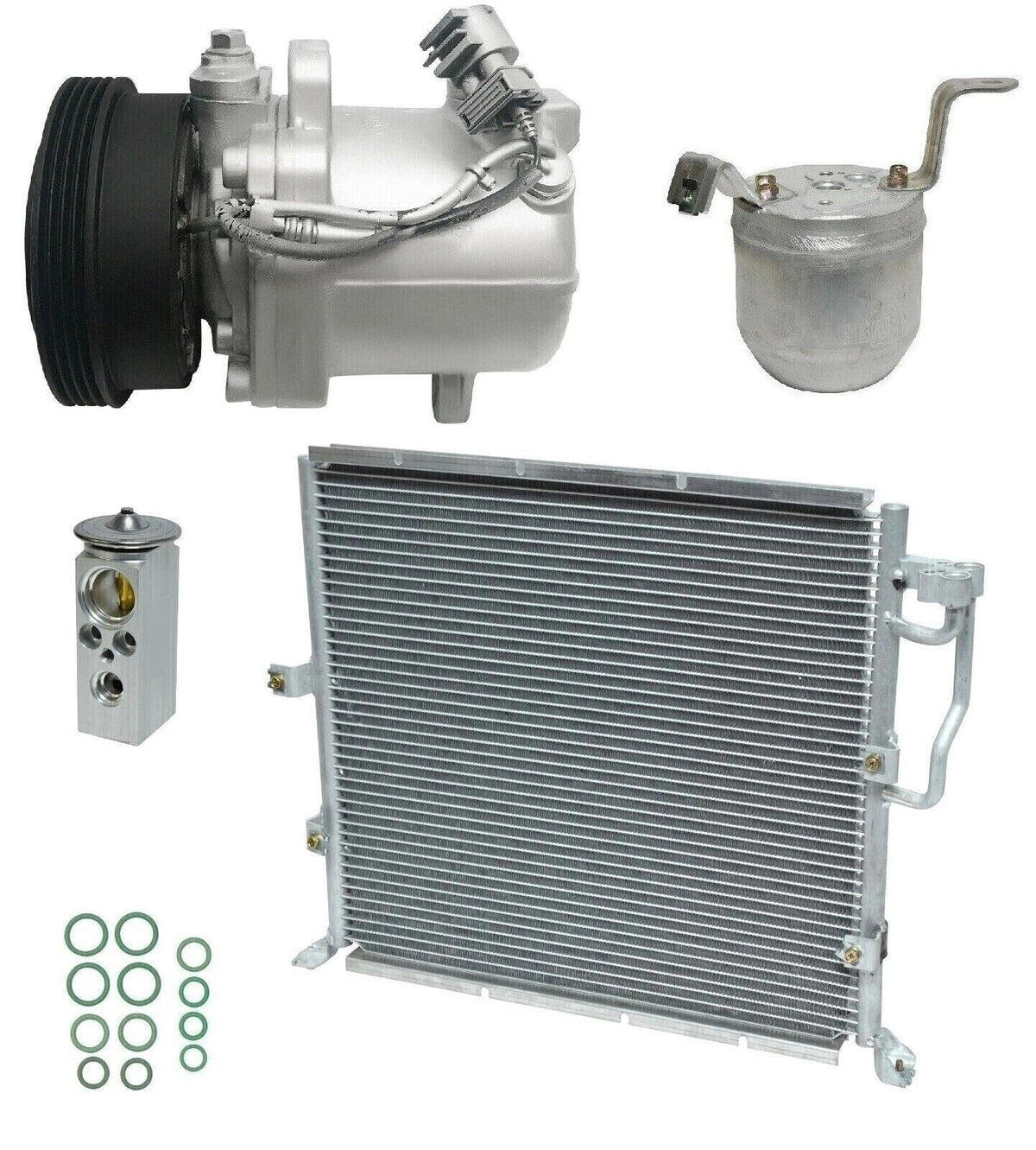 AC Compressor Kit With Condenser Replacement for BMW 318i 1.9L (1997–1998)