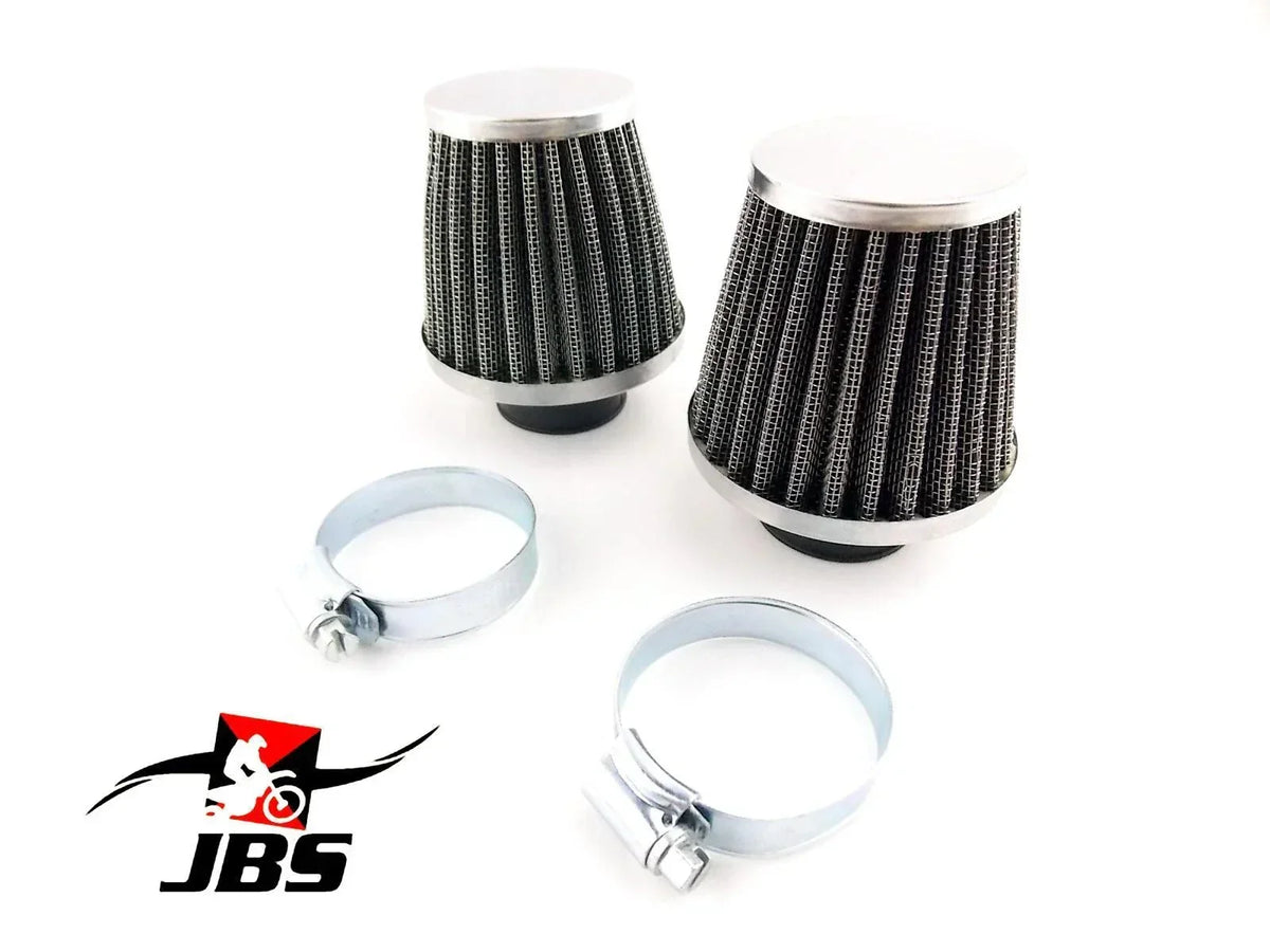 Chrome Pod Air Filters 35mm Hi Flow for Suzuki GT200