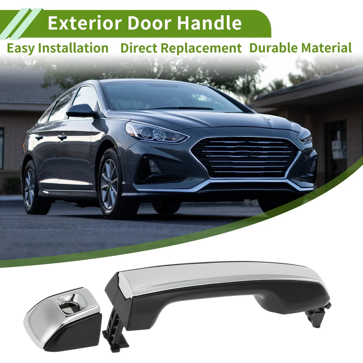 Exterior Door Handle for Lexus GX460 4Runner (2010–2023) Silver Tone Front Left