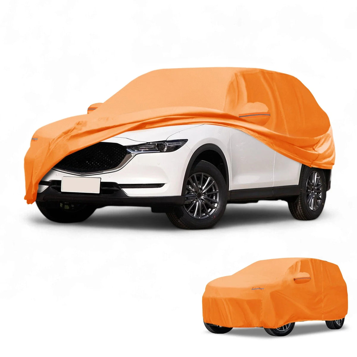 Waterproof Car Cover for Mazda CX5 (2012–2023) - Orange Cotton, Zipper