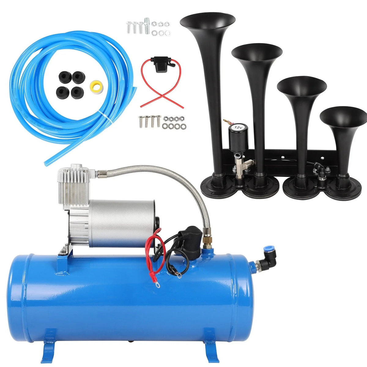 4 Trumpet Train Air Horn for Universal Vehicles (12V)