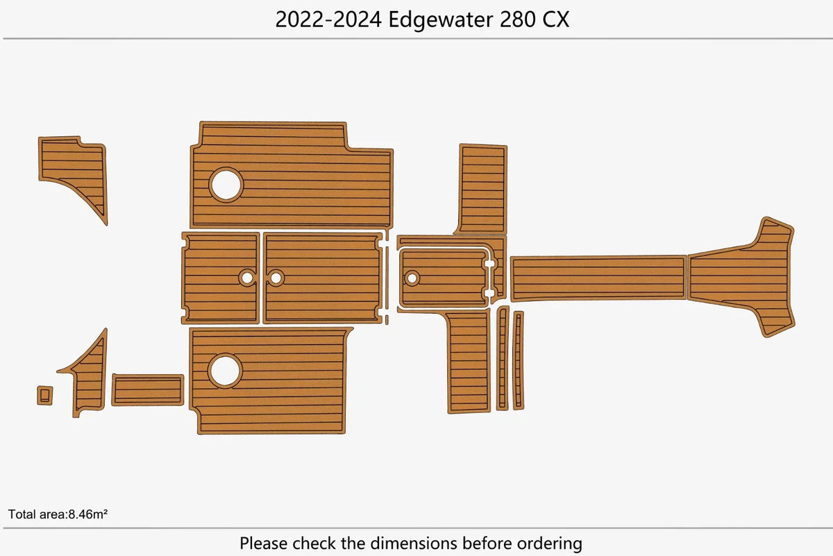 EVA Foam Teak Deck Floor Mat for Edgewater 28 CX (2023)