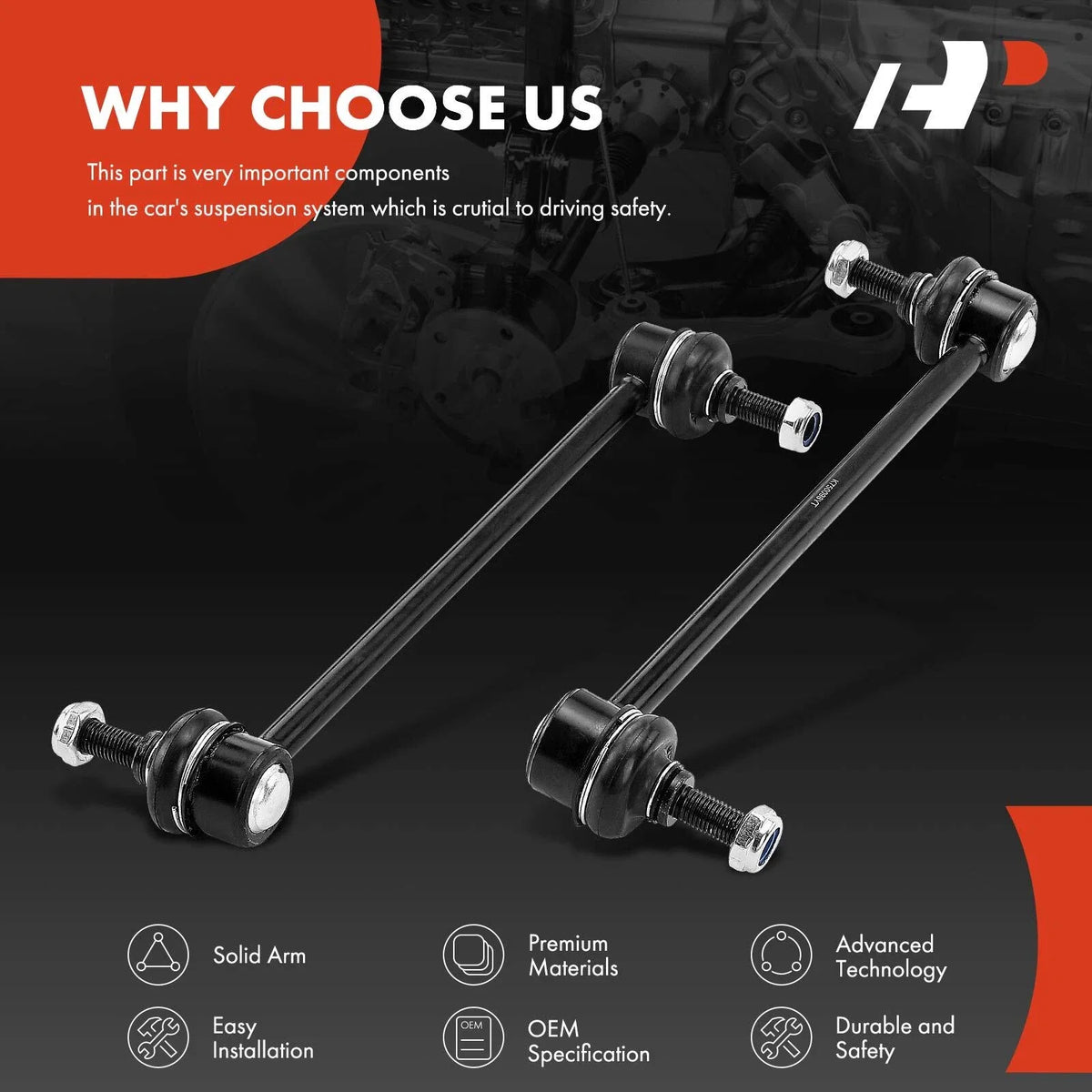 Stabilizer Bar Link Pair for Nissan Versa (2007-2019) & Cube (2009-2014)