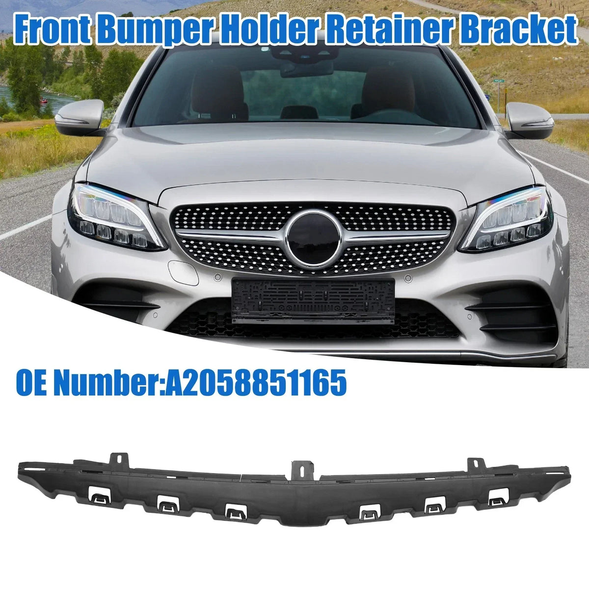 Front Upper Bumper Cover Inner Bracket for Mercedes C43 AMG 2017