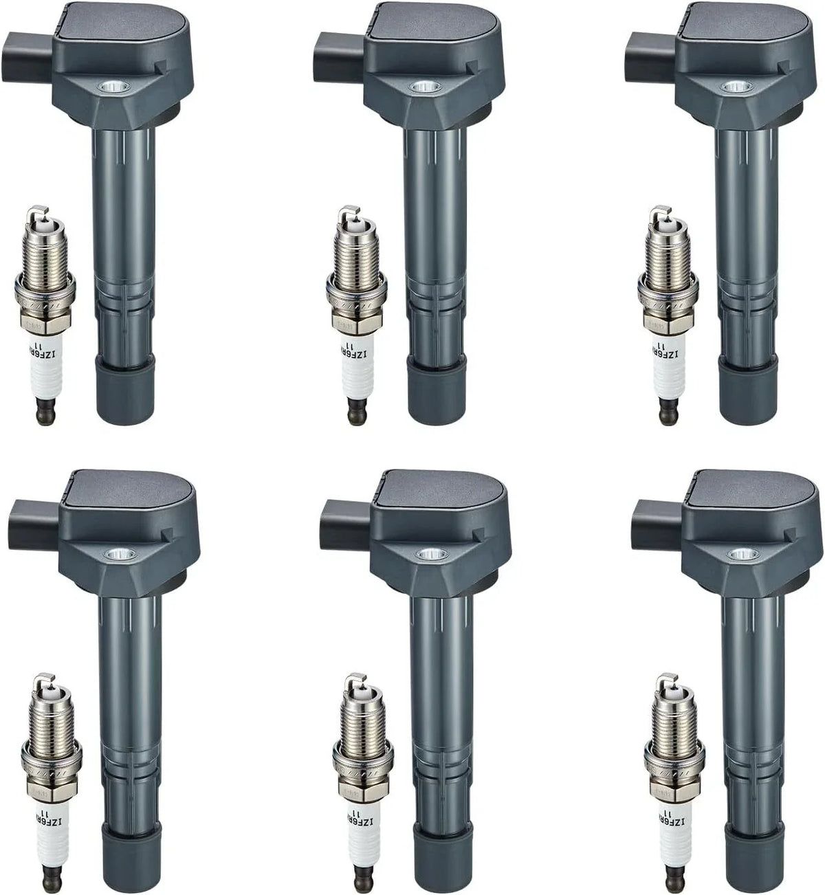 Set of 6 Ignition Coils & Spark Plugs for Honda Pilot (2006–2008)