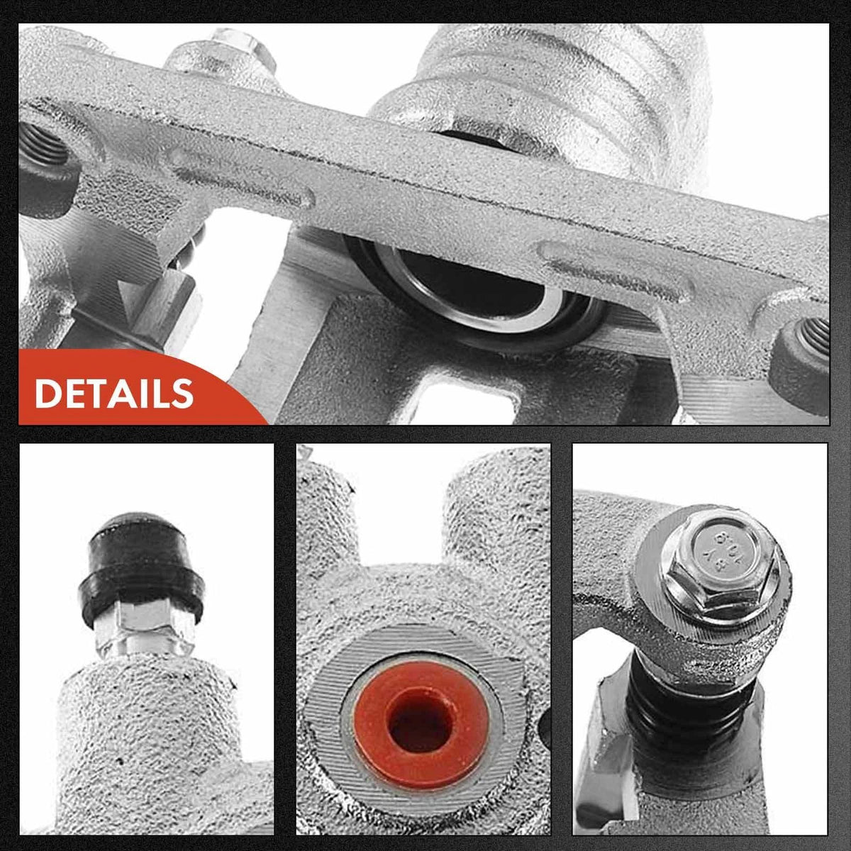 6-Piece Rear Brake Caliper and Pad Set for Nissan Xterra Frontier