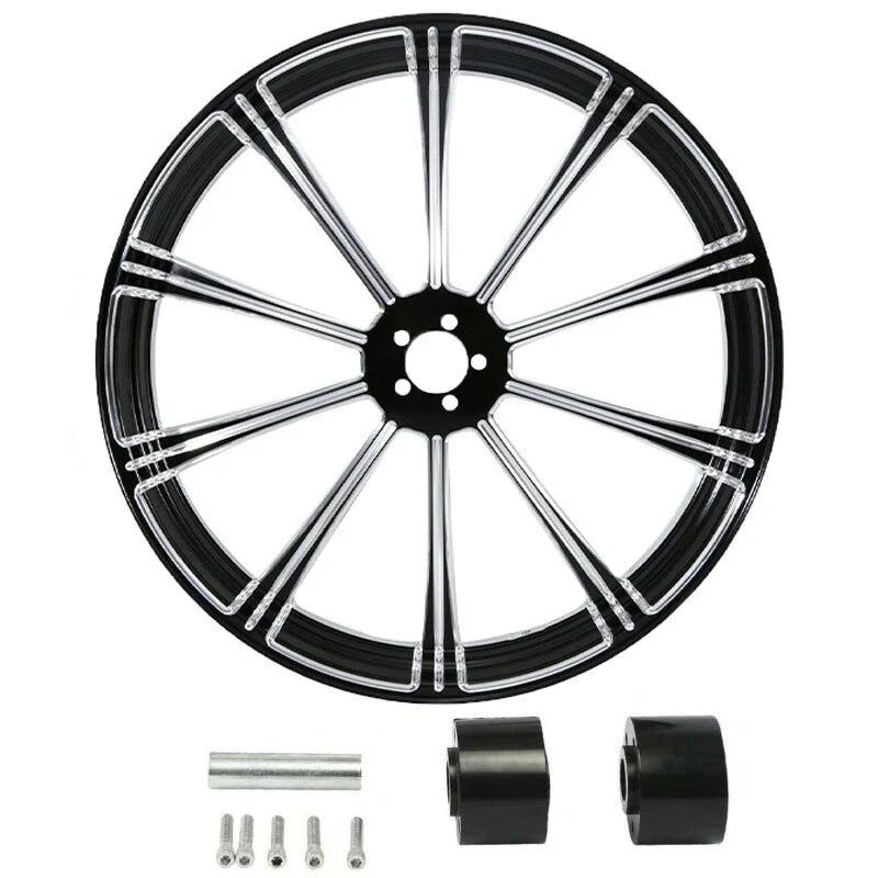 Front Wheel Rim Hub 21" x 3.5" CNC Dual Disc for Harley Touring 1997-2021
