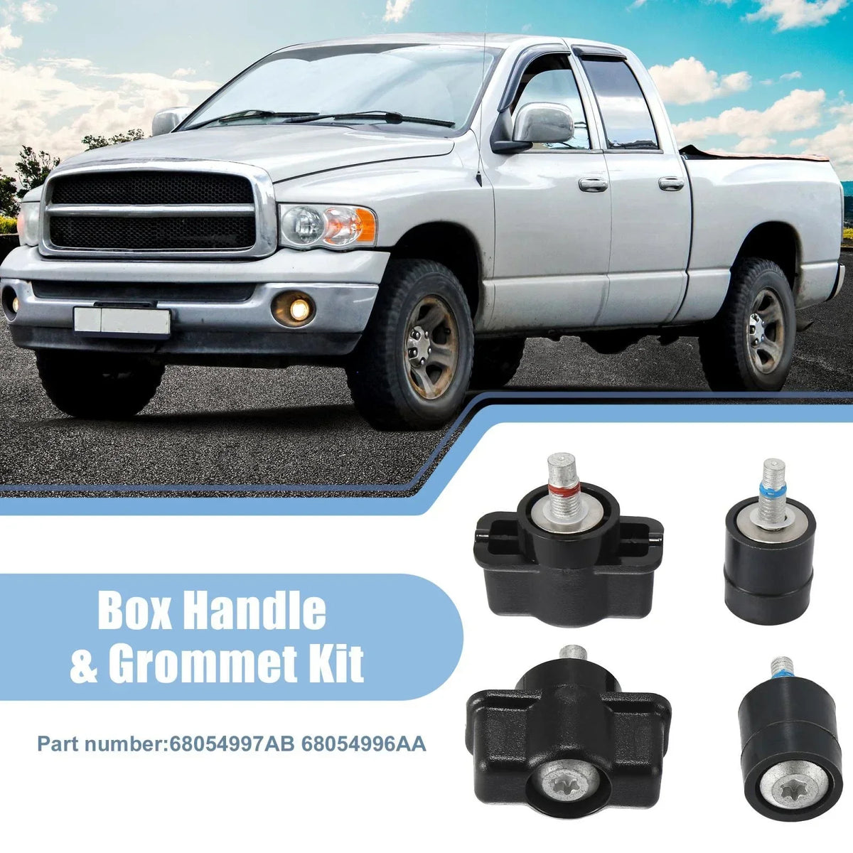 Box Handle Grommet Covers for RAM 1500 2500 3500 (2009-2021)