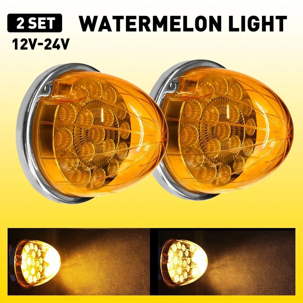 2PC Watermelon LED Side Marker Signal Lights for EXV (12V)