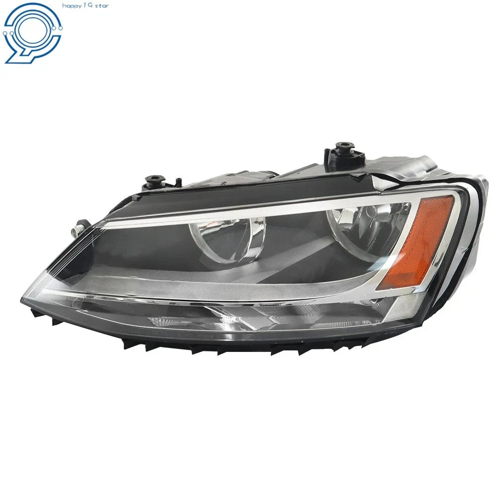 Driver Left Headlight for Volkswagen Jetta (2011–2018) Halogen Black