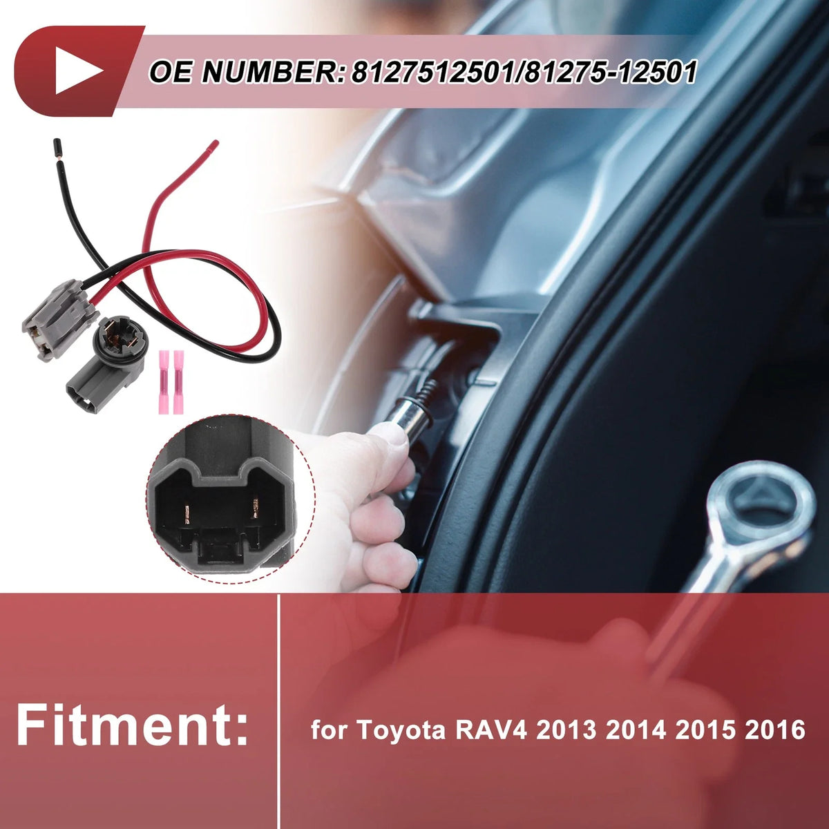 Tail Light Socket Wiring for Toyota RAV4 (2013–2016) No. 8127512501