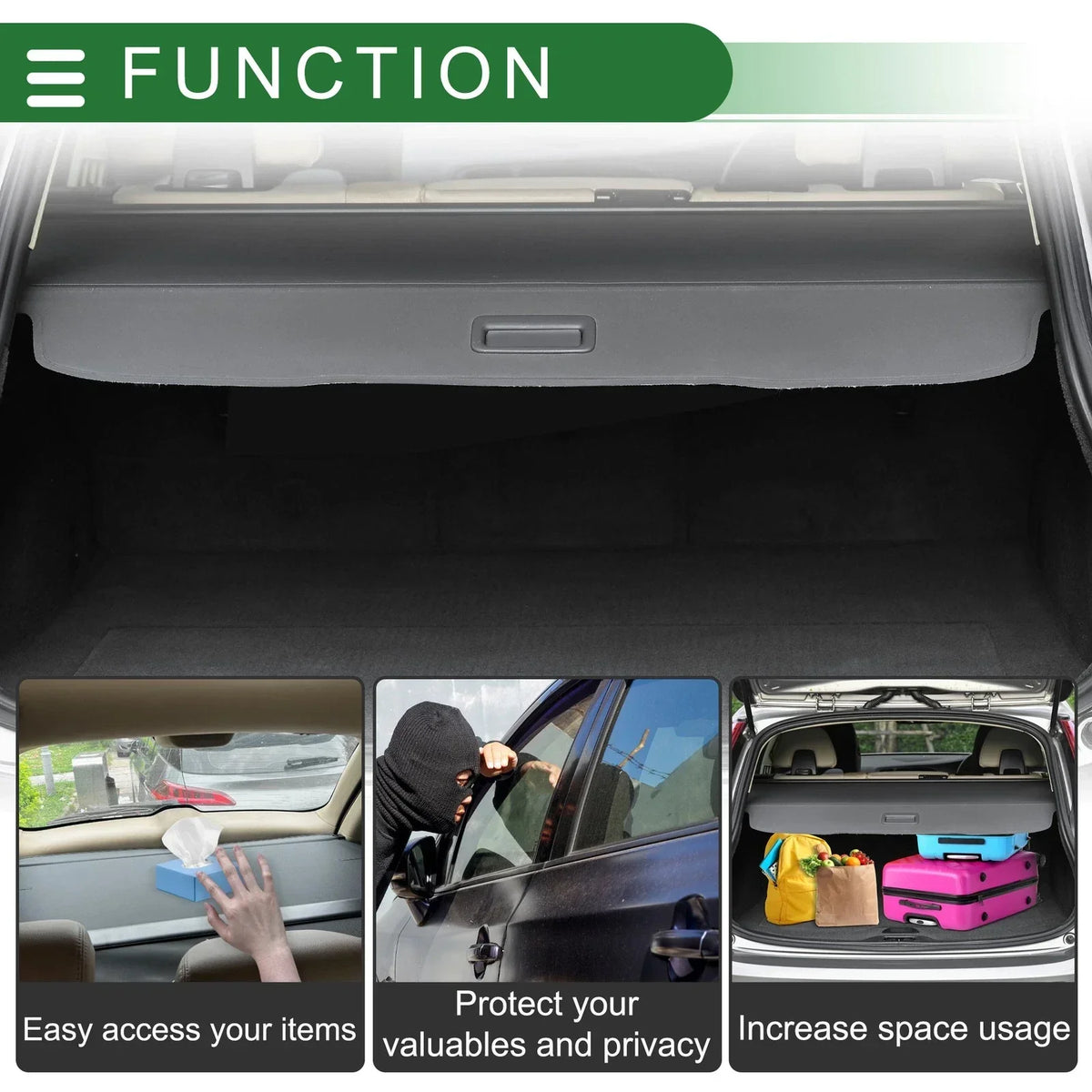 Retractable Cargo Cover for B-Class W246 2012-2019 Mercedes-Benz