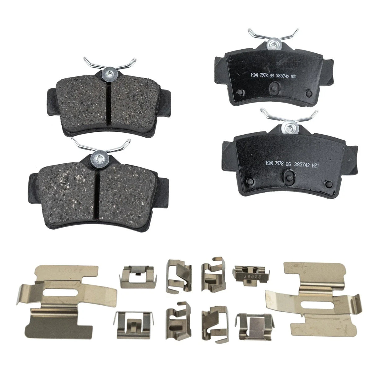 4-Pack Ceramic Brake Pads for 1999-2004 Ford Mustang