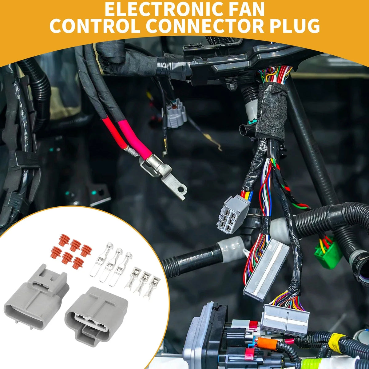 3 Pin Electronic Fan Control Connector Plug for Toyota