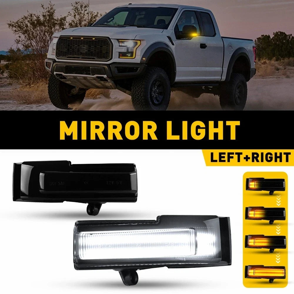 Sequential LED Side Mirror Turn Signal Lights for Ford F150 (2015–2020) GL74-13B382-A