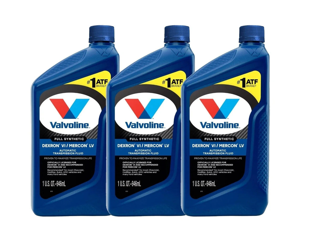 Set of 3 Quarts DEXRON VI/MERCON LV Full Synthetic ATF Fluid
