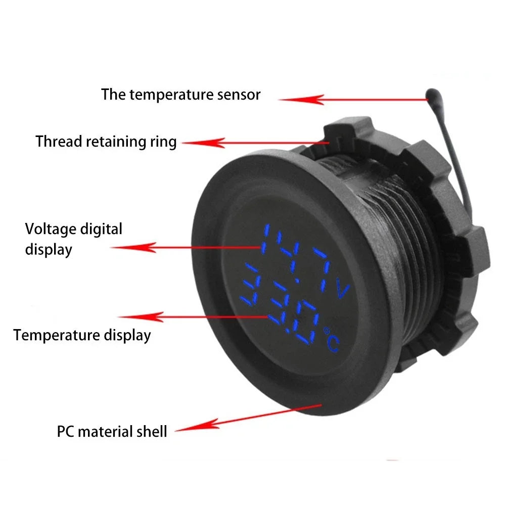 Temperature Voltmeter for Universal Use (Round, Flame Retardant)