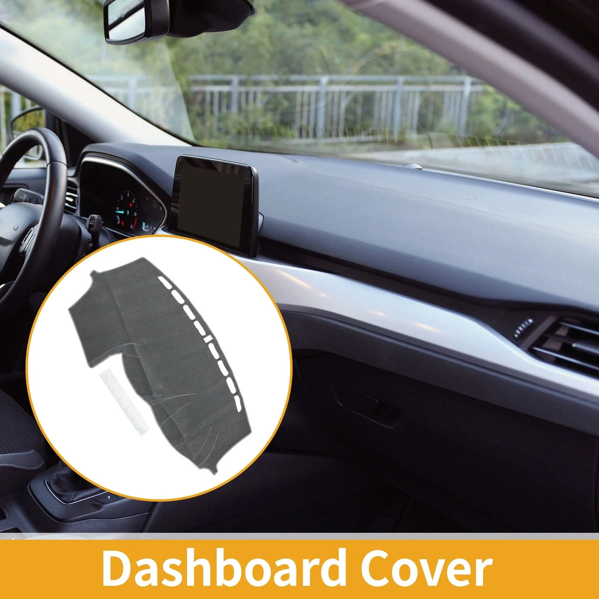 Dashboard Cover for Ford Focus (2012–2018) Dash Mat Carpet Gray 1 Pc