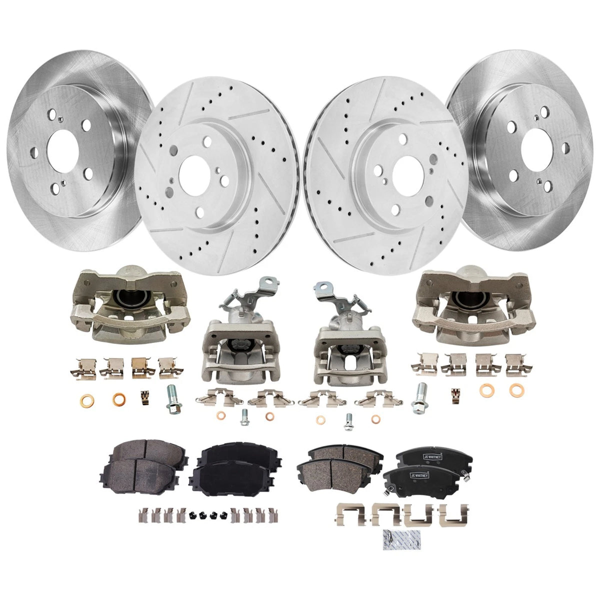 Set of 4 Brake Kit with Calipers for Toyota Corolla Vibe (2003–2008)