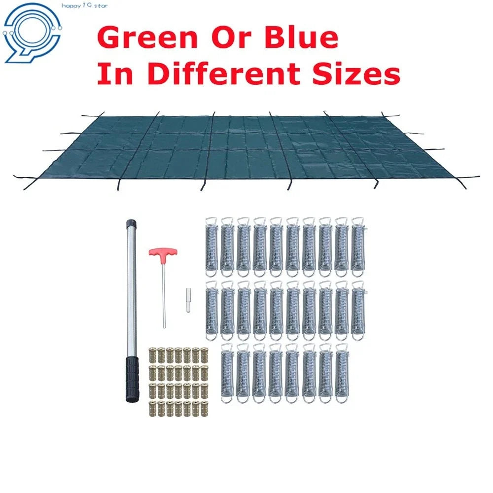 Winter Mesh Solid Cover for Rectangle Swimming Pool Safety