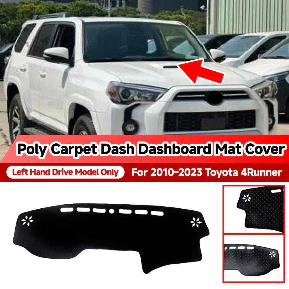Black Non-Slip Dashboard Mat for Toyota 4Runner 2010-2023