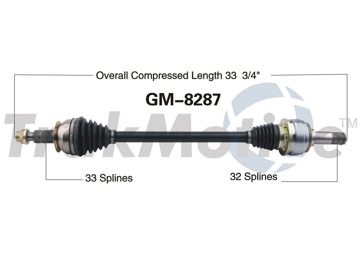 CV Axle Shaft for Chevy Camaro (2010–2015) GM-8287