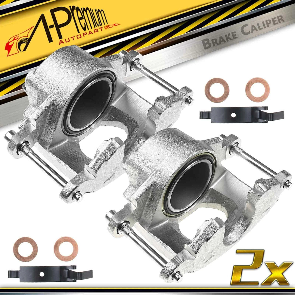 Pair Front Brake Calipers for Chevrolet Camaro Pontiac Firebird (1969)