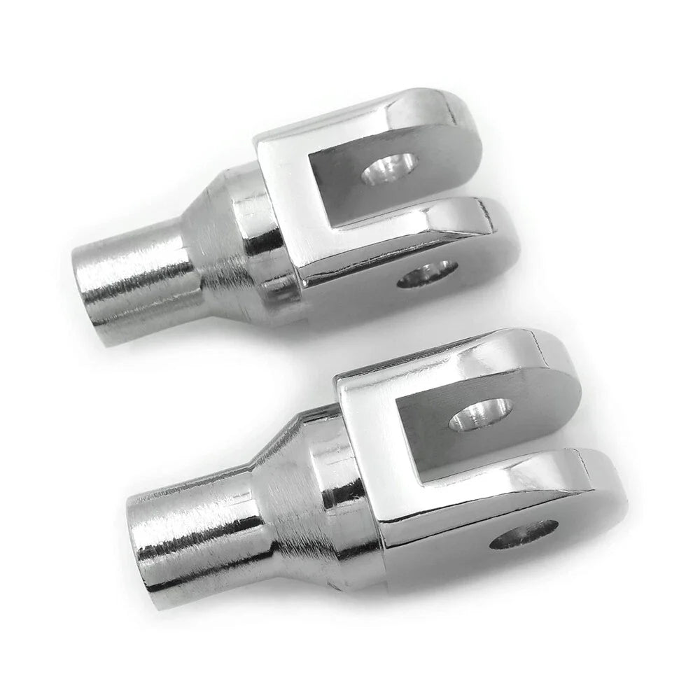 Chrome Footpeg Footrest Adapter for Harley FXBB FXBR FXBRS FXLR 2018-2023