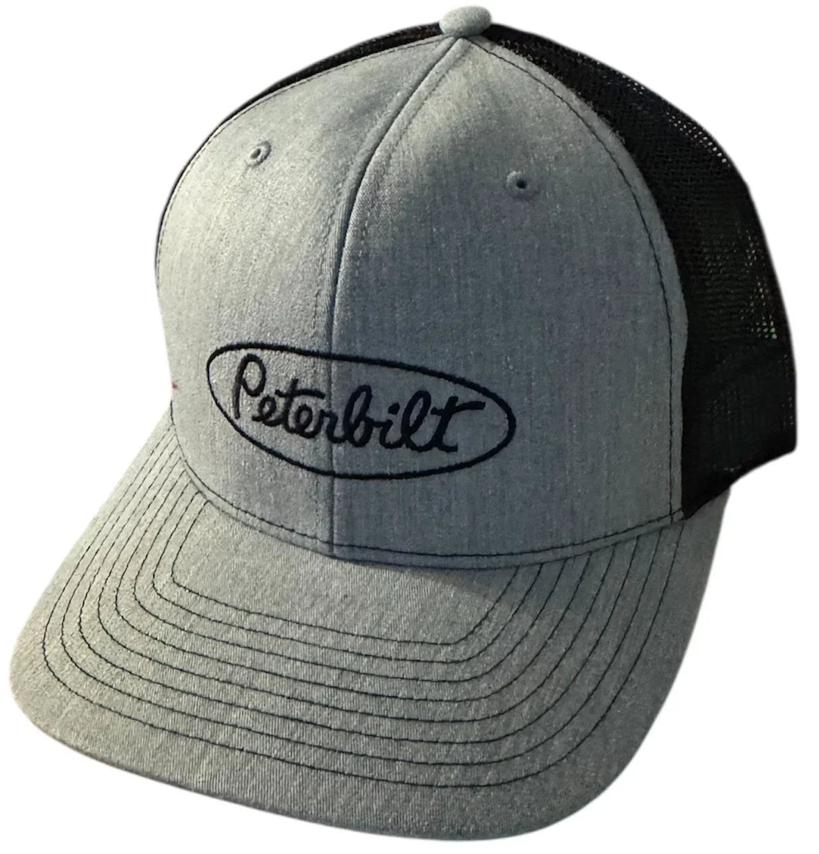 Trucker Hat for Peterbilt Trucks (Heather Gray/Black Mesh)