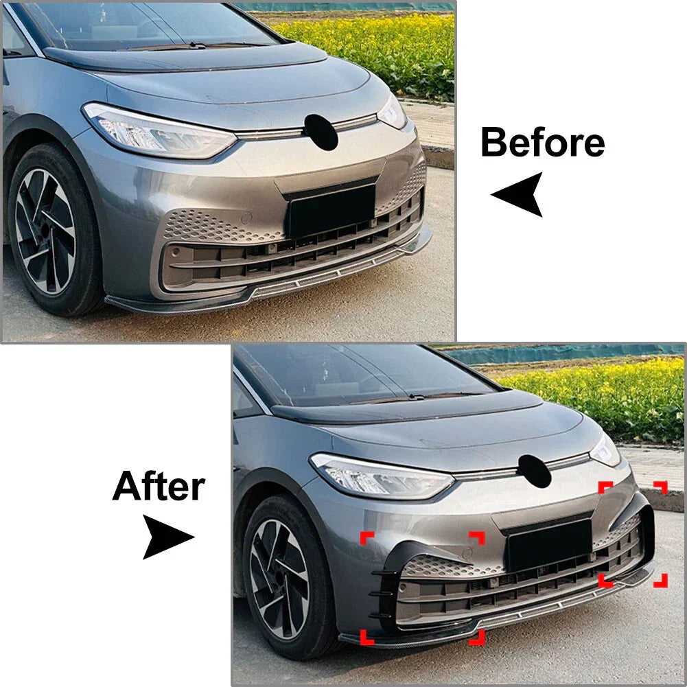 Black Front Bumper Air Vent Trim for ID.3 Volkswagen 2019-2022