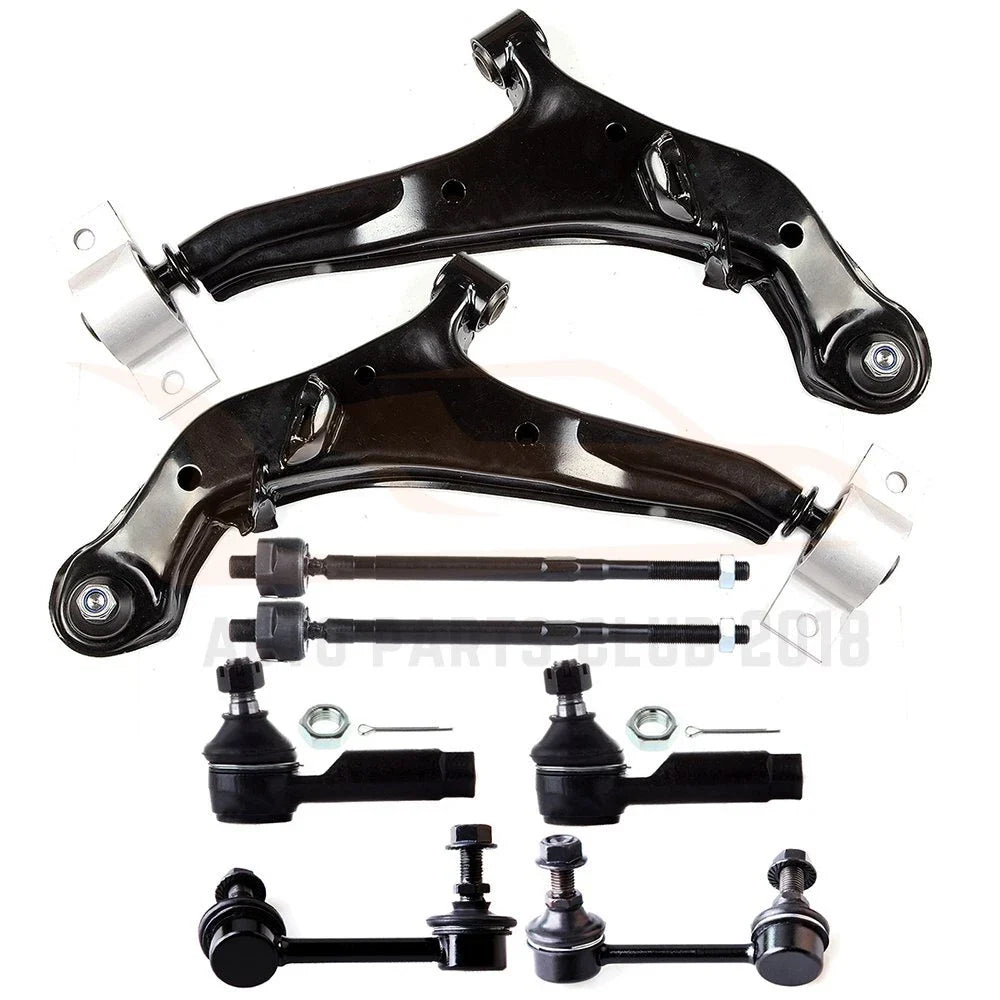 Set of 8 Front Lower Control Arms Sway Bars Tie Rods for Nissan Maxima (2000–2003)