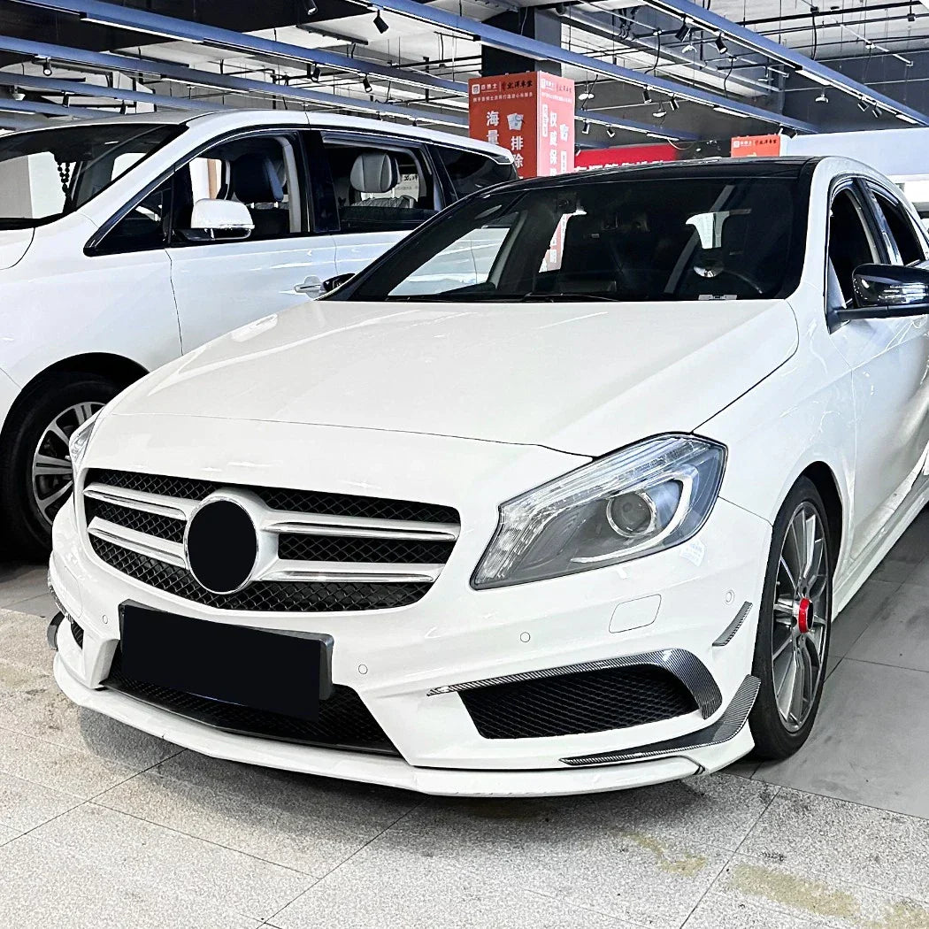 Carbon Look Side Splitters Canards for Mercedes-Benz A-Class AMG 2013-2015