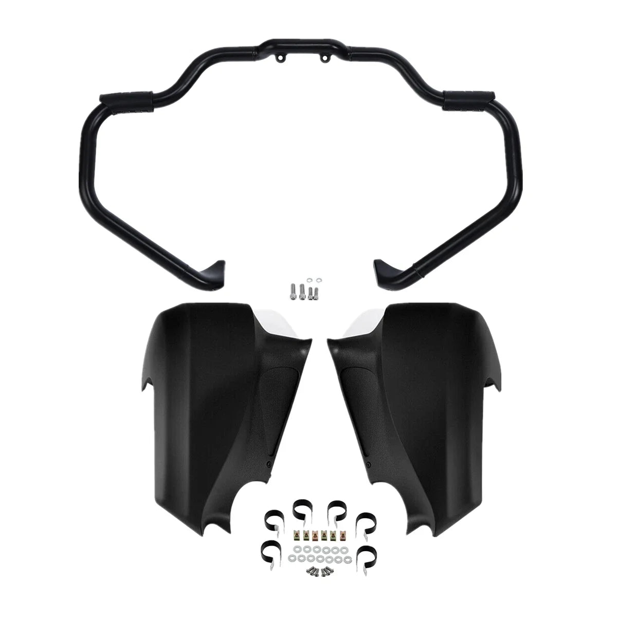 Matt Black Mustache Engine Guard - Lower Vented for Indian Chieftain 2014-2018