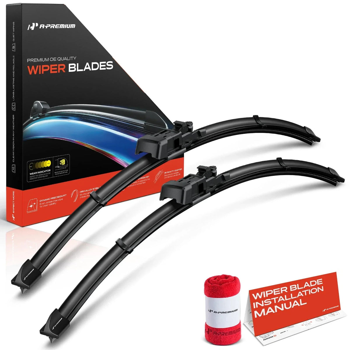 2x Front Windshield Wiper Blades for Buick Enclave (2008–2017)