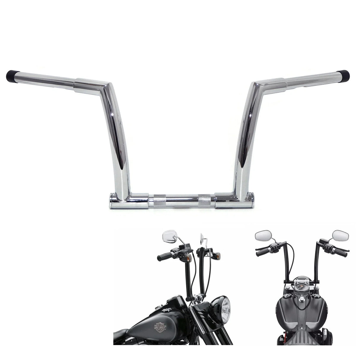 10" Rise Chrome Handlebar for Harley FXDLS FLS FLSS FLSTC 2016-2017