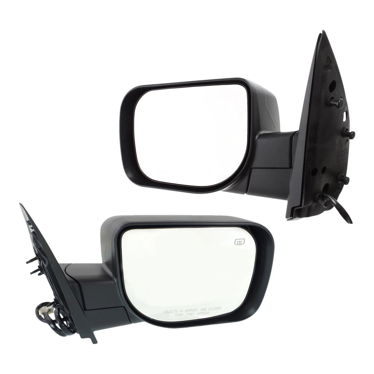Power Mirror Set for Nissan Titan (2008–2014) Heated, Memory, Textured Black