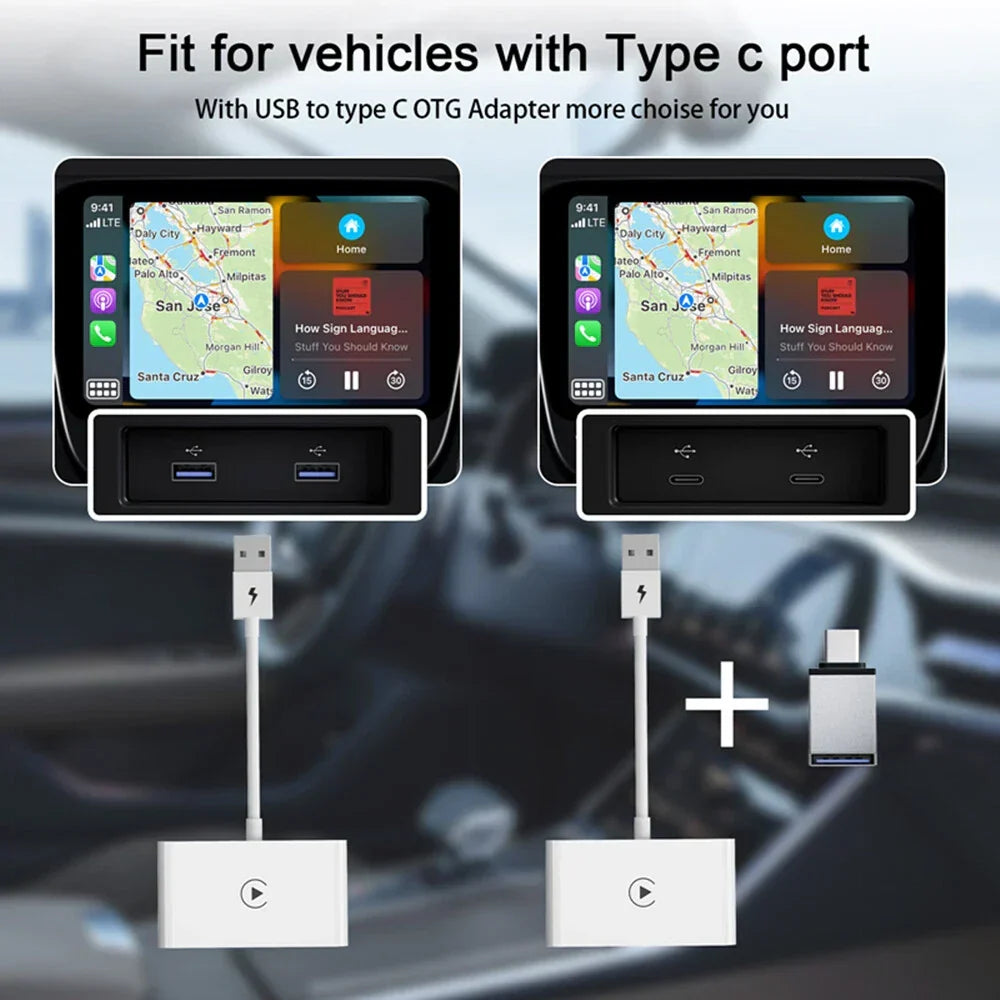 iPhone Car Navigation Player USB Adapter for Wireless Carplay
