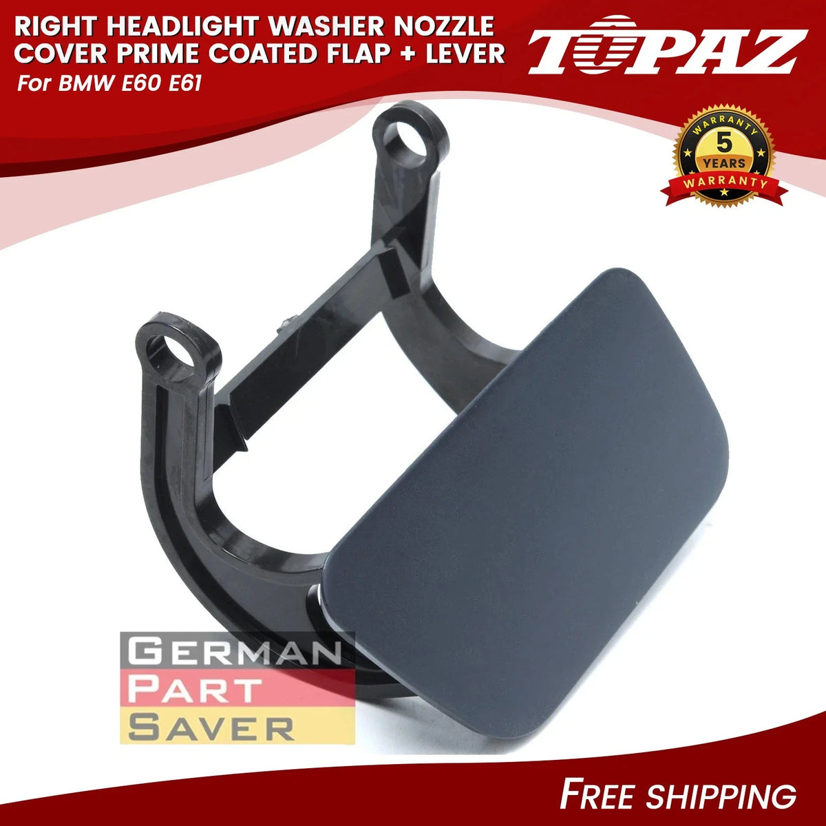 Headlight Washer Nozzle Cover for BMW E60 E61 (2006–2010)