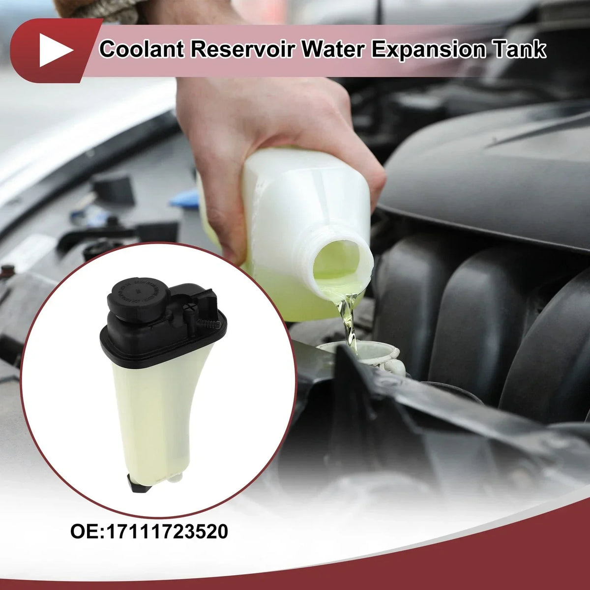 Coolant Expansion Tank with Cap for BMW Z3 M3 E36 320i