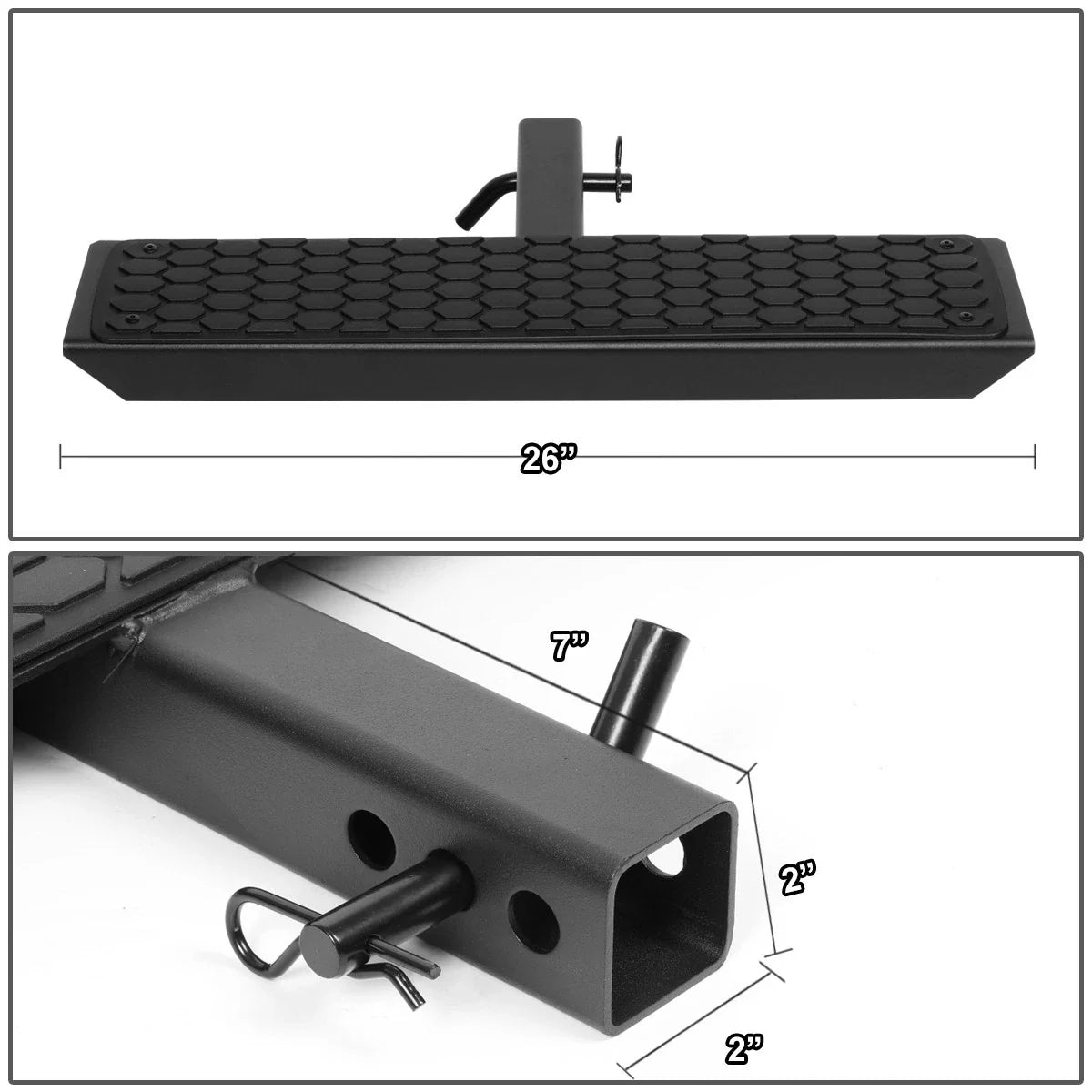 2" Receiver Rear Bumper Hitch Step Bar for