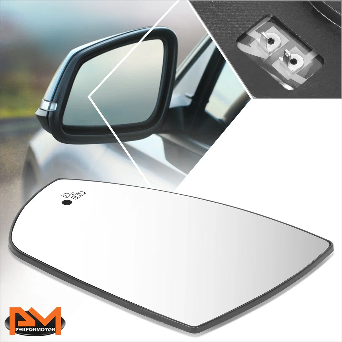 Blind Spot Driver Left Mirror Glass for Ford Escape & C-Max 2013-2018
